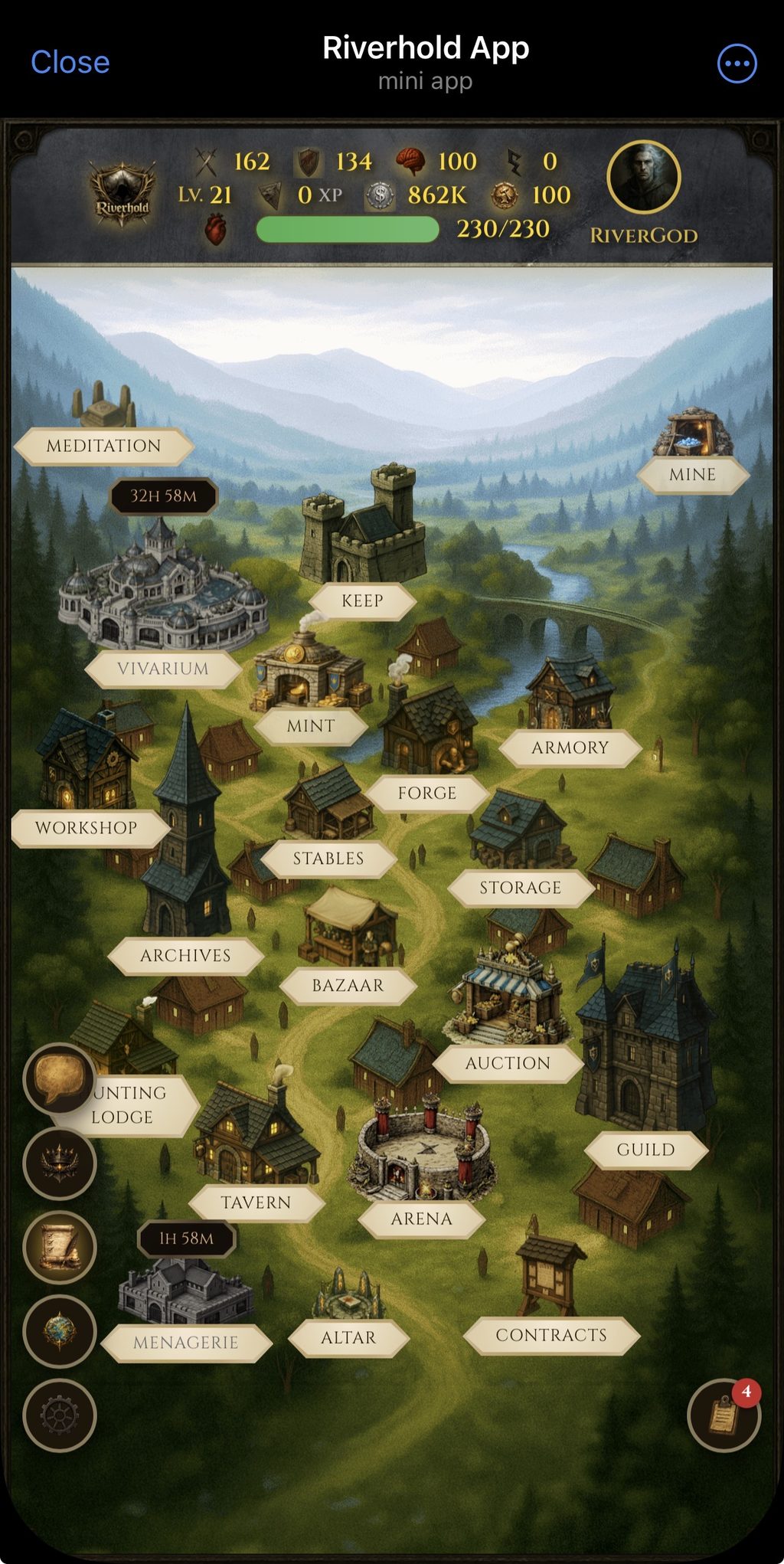 Riverhold town map