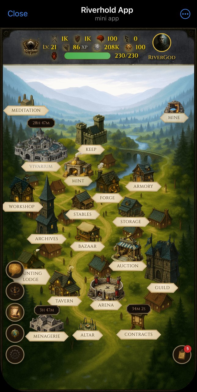 Riverhold town map